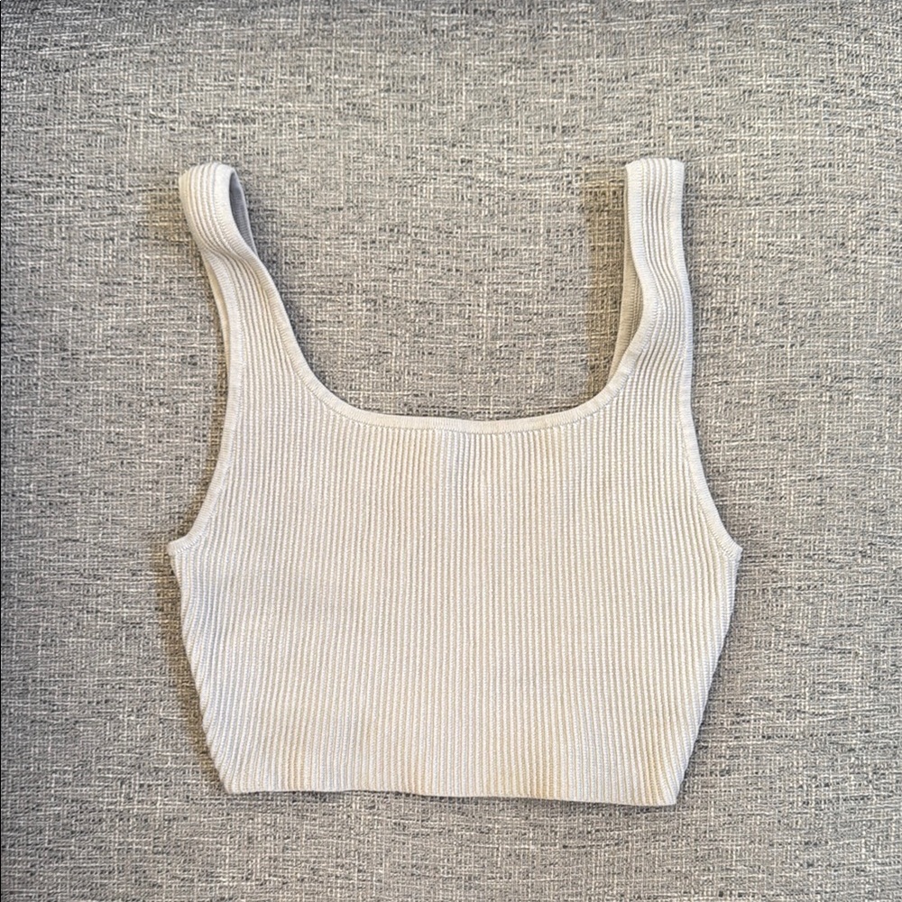 Babaton Sculpt Knit Squareneck Cropped Tank